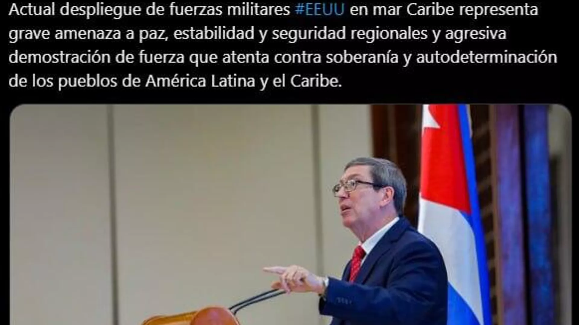 Grave amenaza a la paz: Cuba llama a una movilización internacional ante el despliegue de fuerzas de EEUU en el Caribe - Sputnik Mundo, 1920, 17.09.2025