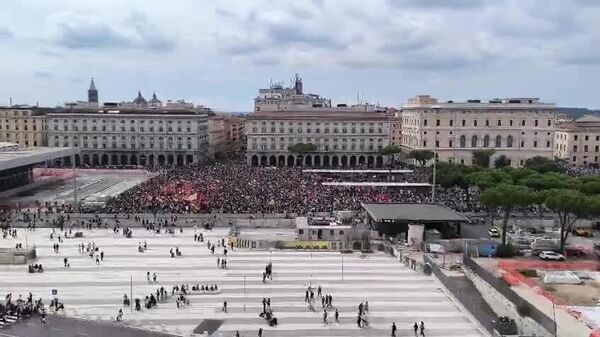 🪧 Miles de personas se manifiestan en Roma en apoyo a Palestina - Sputnik Mundo