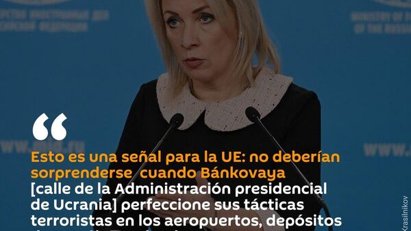 El ataque de drones ucranianos contra la oficina del Consorcio del Oleoducto del Caspio en la ciudad rusa de Novorossiisk (CPC, por sus siglas en inglés) debe ser interpretado como una advertencia para la Unión Europea, declaró la portavoz del Ministerio de Exteriores de Rusia, María Zajárova - Sputnik Mundo