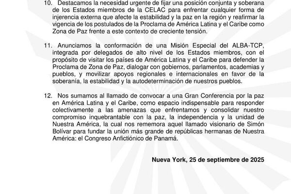 🪖 ALBA-TCP rechazan el despliegue militar de EEUU en el Caribe en la última declaración conjunta 🪖 ALBA-TCP rechazan el despliegue militar de EEUU en el Caribe en la última declaración conjunta - Sputnik Mundo