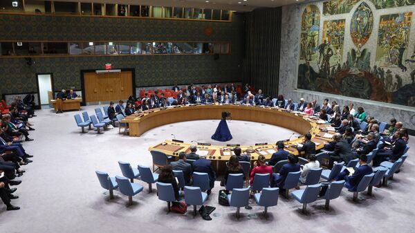 Reunión del Consejo de Seguridad de la ONU sobre la situación en Oriente medio en el 79.º período de sesiones de la Asamblea general de la ONU en nueva York, septiembre de 2024 - Sputnik Mundo