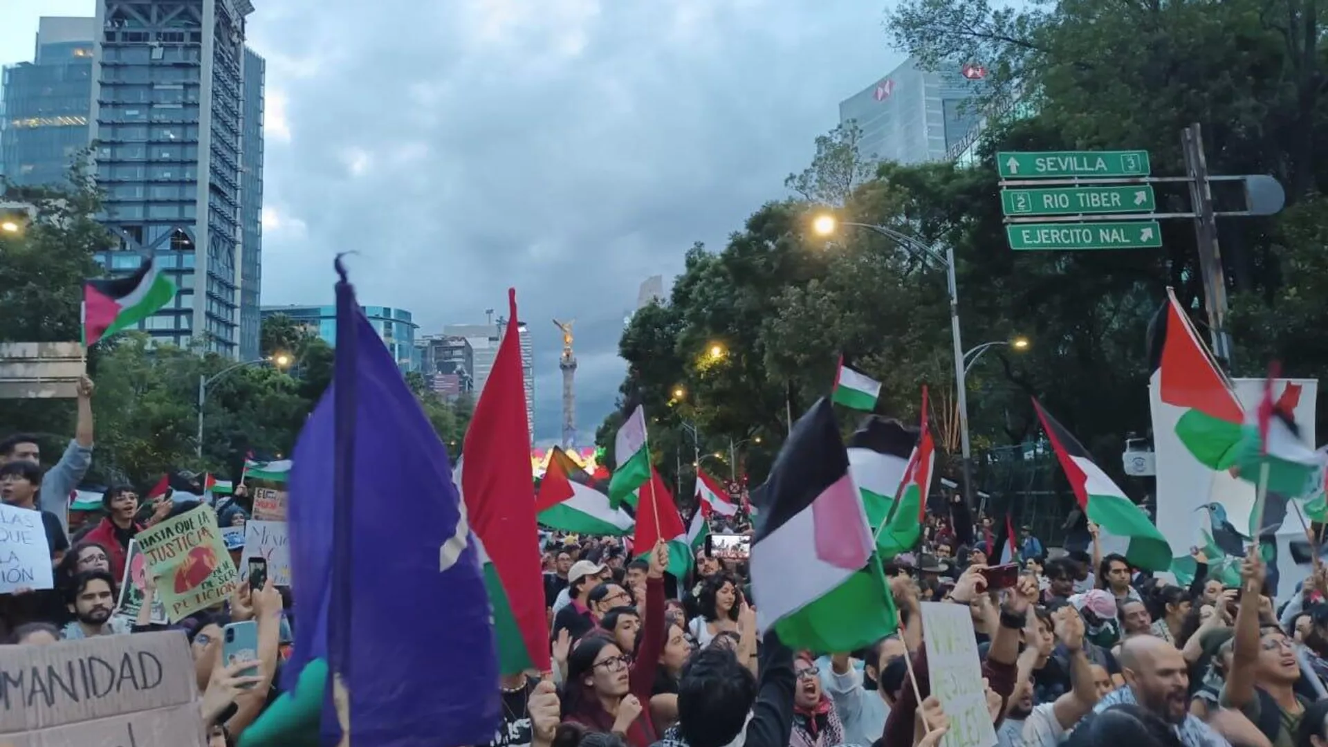 🪧 Marchan en México a dos años del inicio de la ofensiva israelí en Gaza - Sputnik Mundo, 1920, 08.10.2025
