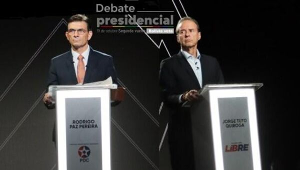 Rodrigo Paz y Jorge Quiroga, candidatos presidenciales de Bolivia - Sputnik Mundo