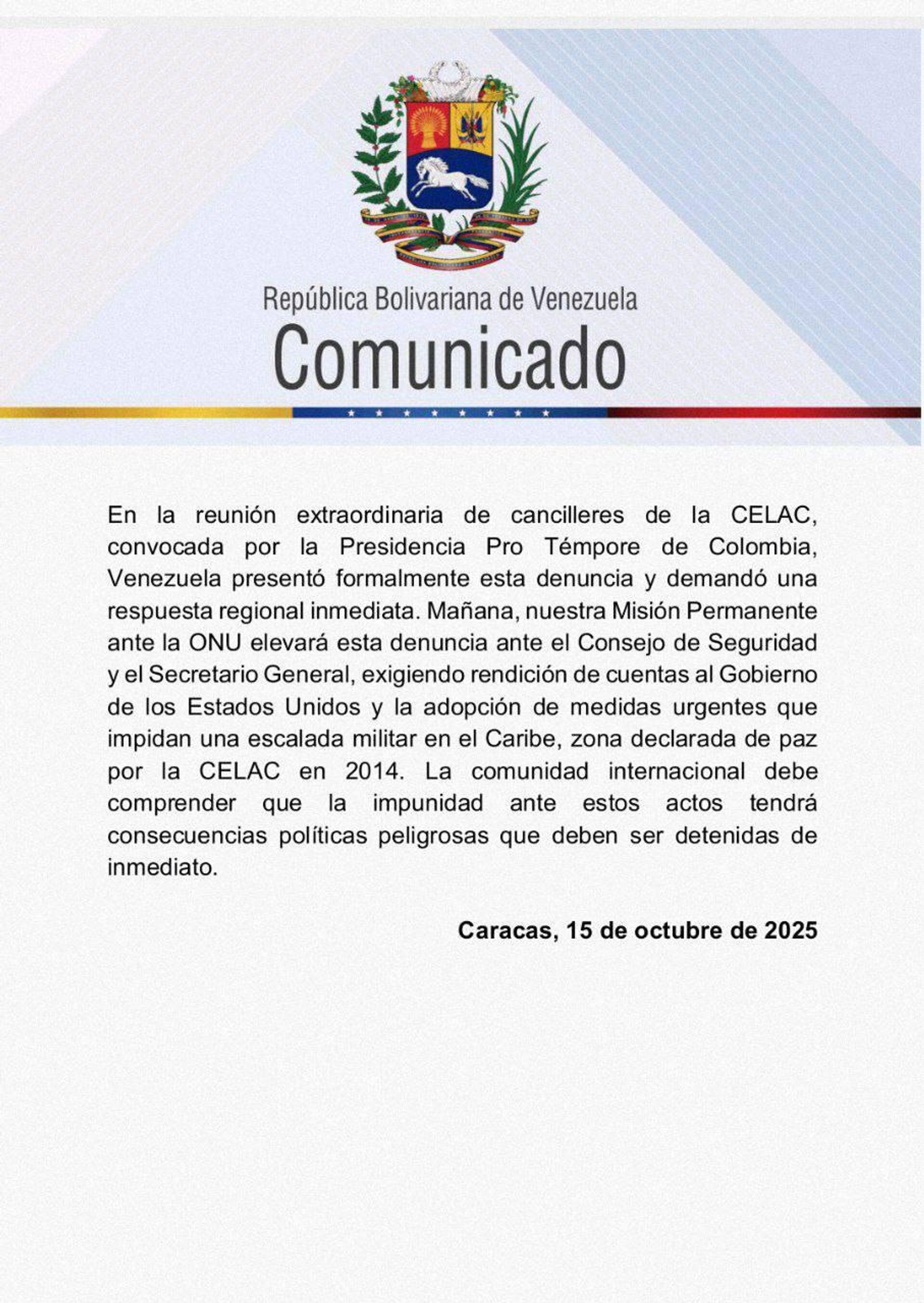 Venezuela acusa a EEUU de querer adueñarse de sus recursos petroleros Venezuela acusa a EEUU de querer adueñarse de sus recursos petroleros - Sputnik Mundo, 1920, 16.10.2025