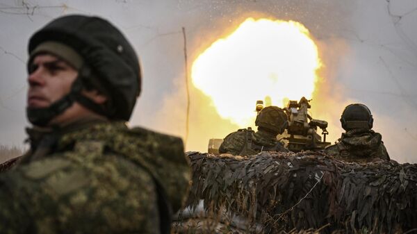 Soldados rusos en la zona de la operación militar especial - Sputnik Mundo