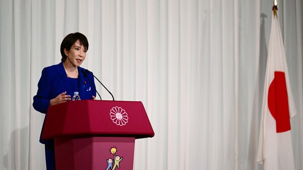 Sanae Takaichi, la recién elegida líder del Partido Liberal Democrático (PLD), partido gobernante de Japón - Sputnik Mundo