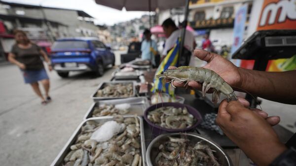 Vendedor de camarones en Ecuador - Sputnik Mundo
