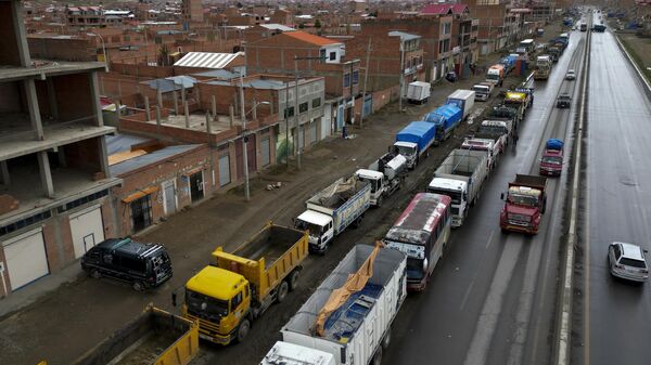 Crisis de combustibles en Bolivia Crisis de combustibles en Bolivia - Sputnik Mundo