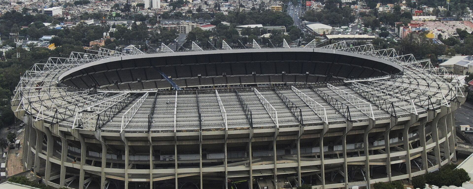 Vista aérea del Estadio Azteca en la Ciudad de México, en donde se jugarán diversos partidos de la Copa Mundial de Fútbol 2026 - Sputnik Mundo, 1920, 30.10.2025