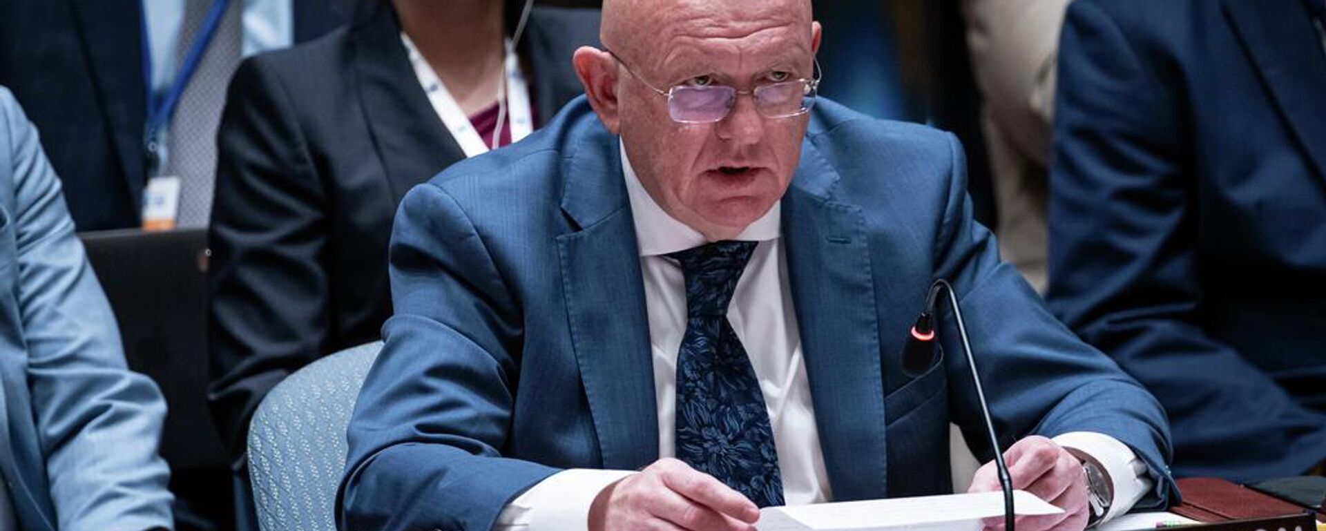 El representante permanente de Rusia ante las Naciones Unidas, Vasili Nebenzia - Sputnik Mundo, 1920, 23.12.2025