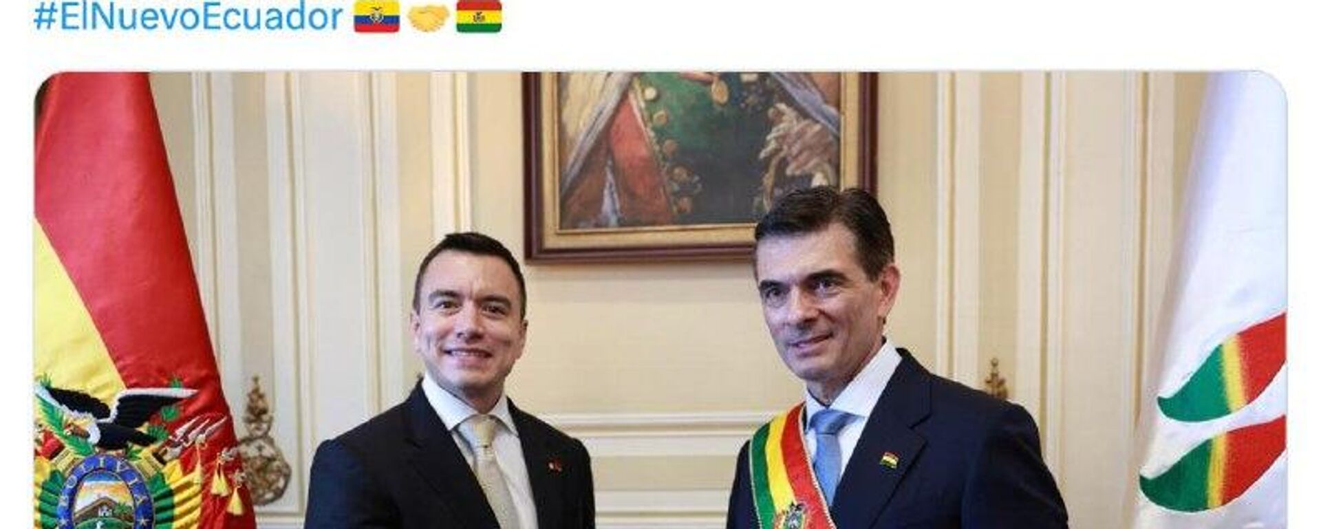 Ecuador afirma que reunión entre Noboa y Paz reinicia la relación con Bolivia - Sputnik Mundo, 1920, 09.11.2025