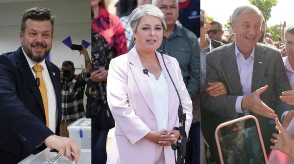 Johannes Kaiser, Jeannette Jara y José Antonio Kast. - Sputnik Mundo