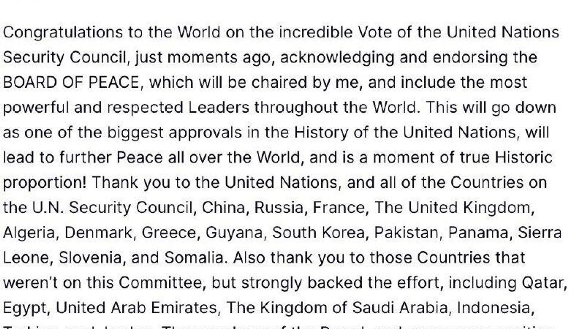 Trump celebra aprobación de resolución sobre Gaza en Consejo de Seguridad de la ONU Trump celebra aprobación de resolución sobre Gaza en Consejo de Seguridad de la ONU - Sputnik Mundo, 1920, 17.11.2025