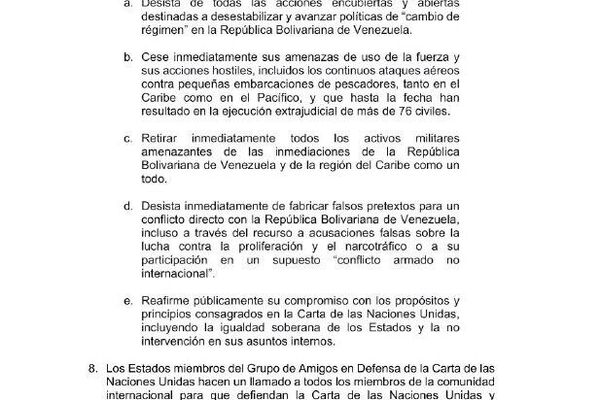 El Grupo de Amigos en Defensa de la Carta de la ONU expresa preocupación por la tensión en el Caribe El Grupo de Amigos en Defensa de la Carta de la ONU expresa preocupación por la tensión en el Caribe - Sputnik Mundo