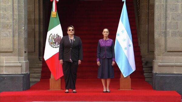 Sheinbaum recibe a la presidenta de Honduras en la Ciudad de México - Sputnik Mundo