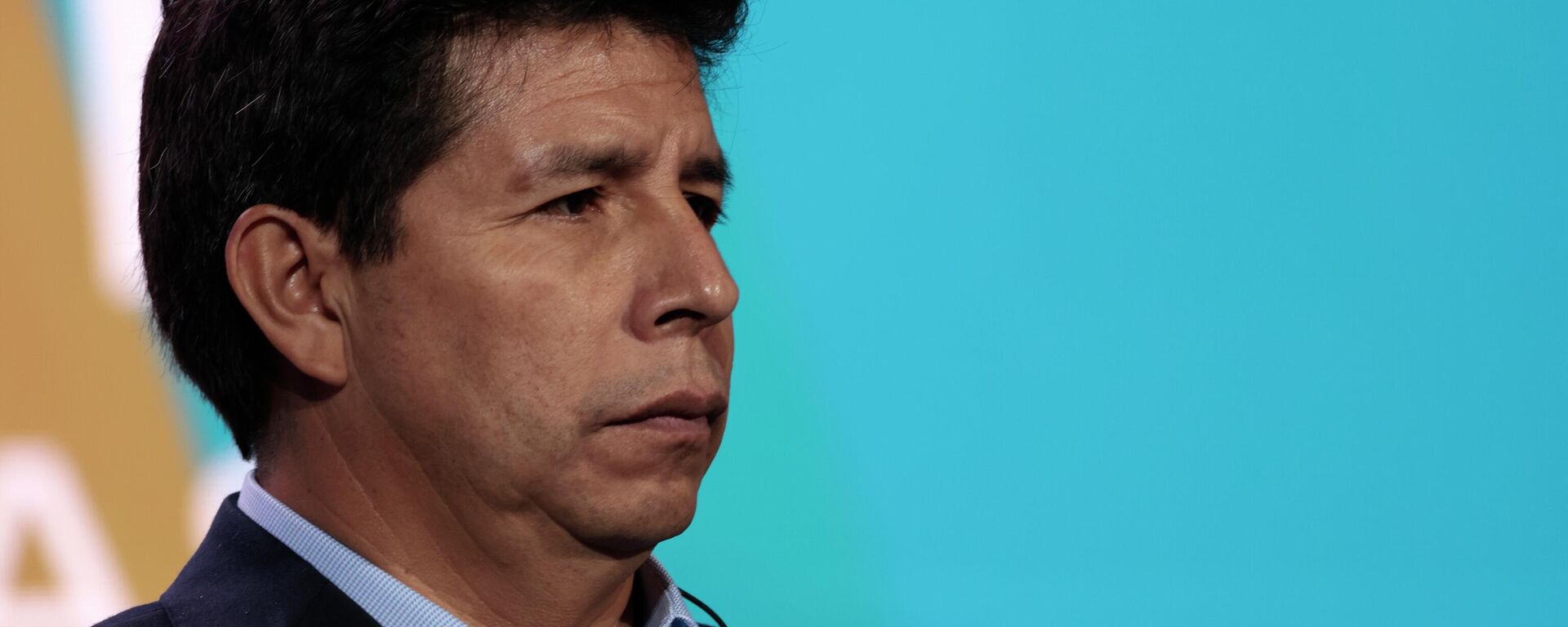 Pedro Castillo, expresidente peruano, durante la ceremonia de firma de la Coalición Internacional para Conectar Áreas Marinas Protegidas en la Cumbre Empresarial de las Américas, el 9 de junio de 2022 en Los Ángeles, California  - Sputnik Mundo, 1920, 27.11.2025