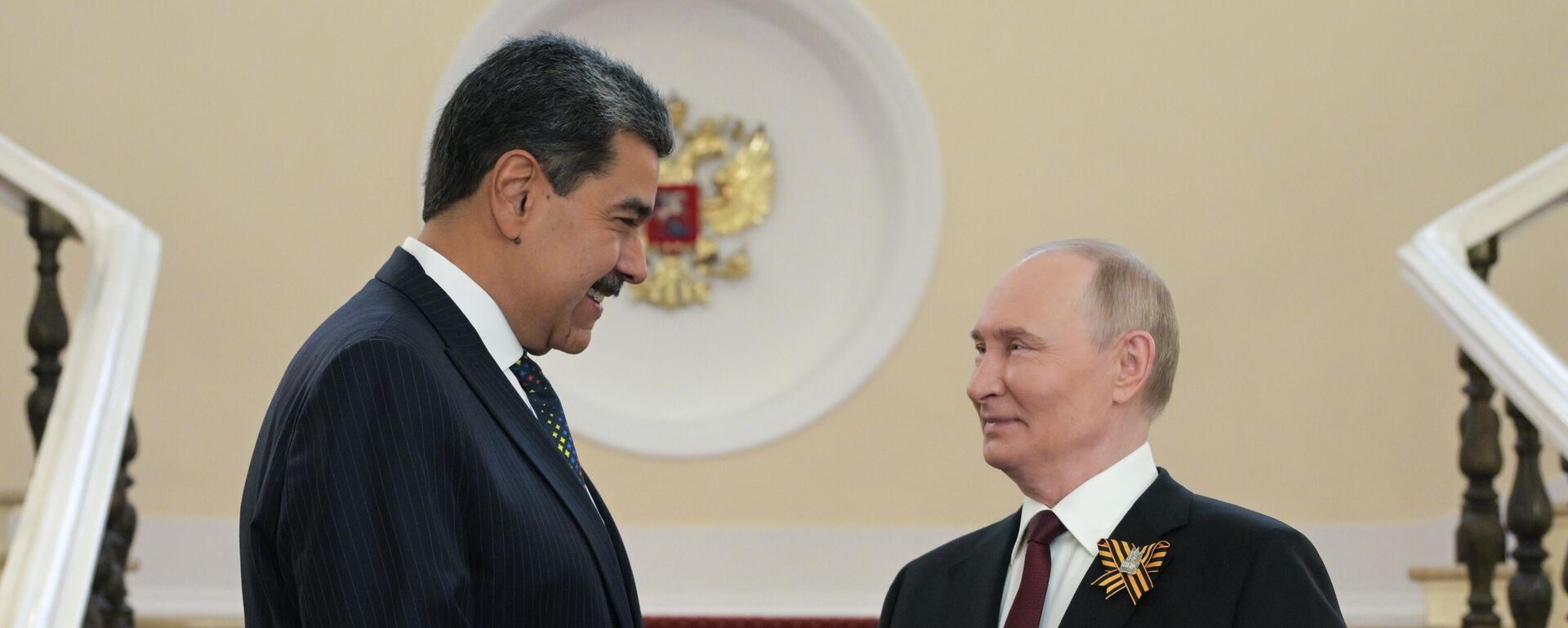 Nicolás Maduro y Vladímir Putin, presidentes de Venezuela y Rusia, respectivamente Nicolás Maduro y Vladímir Putin, presidentes de Venezuela y Rusia, respectivamente - Sputnik Mundo, 1920, 01.12.2025