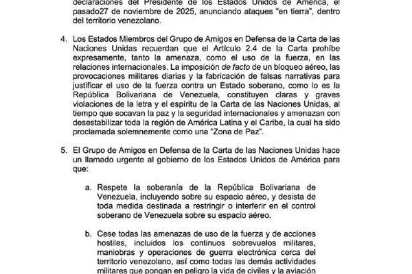 🪖 El Grupo de Amigos en Defensa de la Carta de la ONU condena el despliegue militar de EEUU en el Caribe 🪖 El Grupo de Amigos en Defensa de la Carta de la ONU condena el despliegue militar de EEUU en el Caribe - Sputnik Mundo