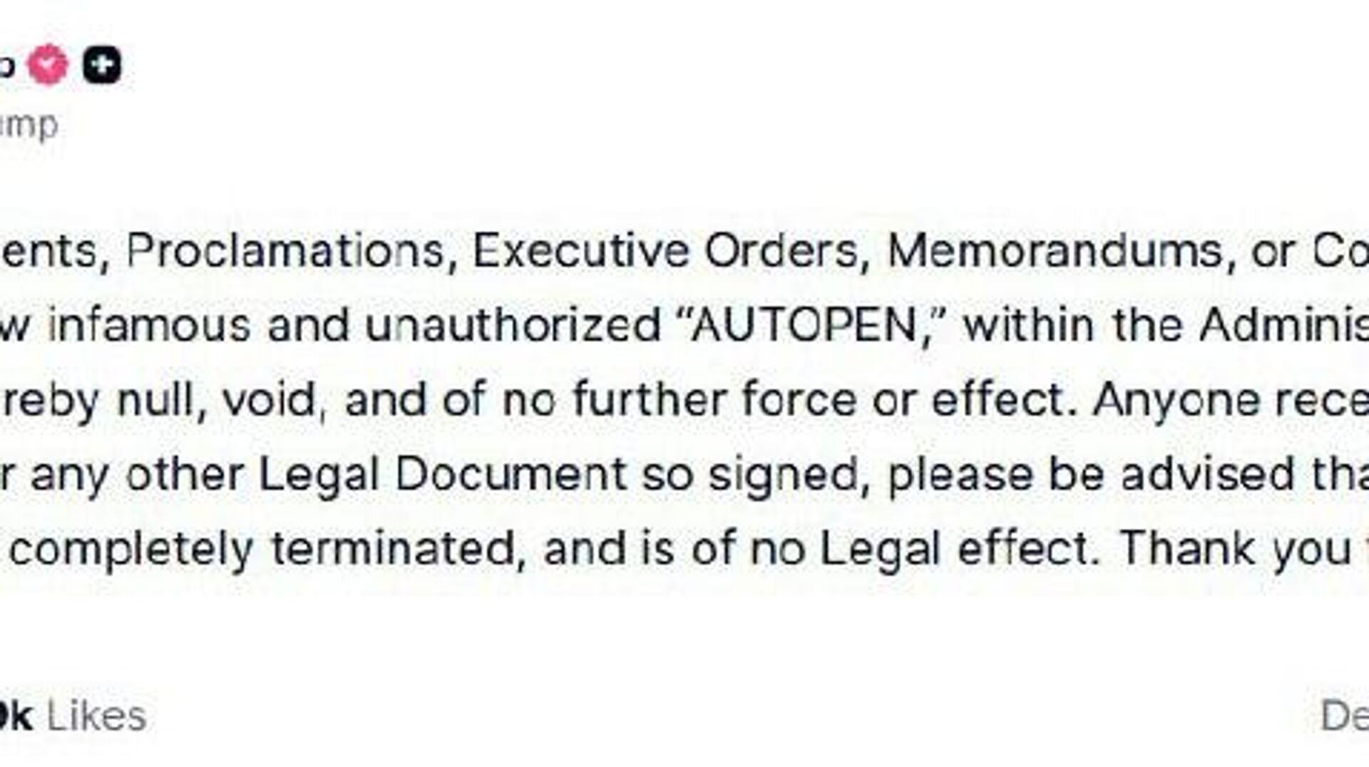 Trump declara nulos todos los documentos del 'autopen' de Biden Trump declara nulos todos los documentos del 'autopen' de Biden - Sputnik Mundo, 1920, 03.12.2025