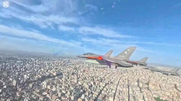 Día soleado en Buenos Aires: comparten imágenes de la capital argentina tomadas desde la cabina de un F-16 - Sputnik Mundo