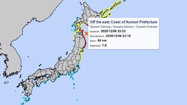 Emiten alerta de tsunami tras un potente terremoto en el norte de Japón - Sputnik Mundo