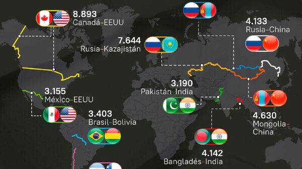#SputnikGráfico | ¿Sabes cuáles son las fronteras terrestres más largas del mundo? - Sputnik Mundo