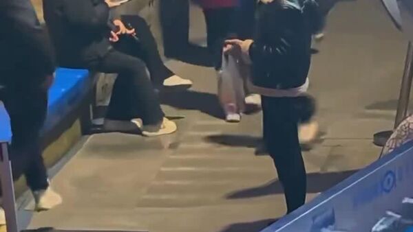 Justicia líquida: una ballena 'castiga' a un visitante desobediente en un acuario de China - Sputnik Mundo