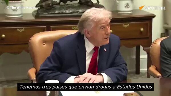 El presidente de Estados Unidos, Donald Trump, envió un mensaje a su par colombiano, Gustavo Petro, a quien le urgió atender el presunto problema de narcotráfico en su país - Sputnik Mundo