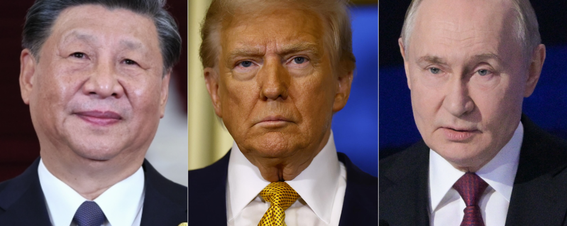 El presidente de la República Popular China, Xi Jinping, el mandatario de EEUU, Donald Trump, y el presidente de Rusia, Vladímir Putin - Sputnik Mundo, 1920, 11.12.2025
