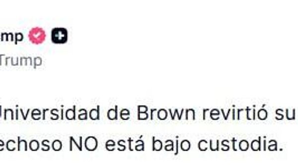 Trump recula y aclara que tirador de Universidad Brown no ha sido detenido - Sputnik Mundo