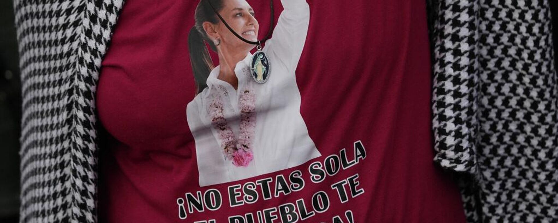 Una playera estampada con una imagen de apoyo a la presidenta mexicana Claudia Sheinbaum - Sputnik Mundo, 1920, 16.12.2025
