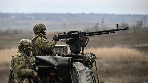 Soldados rusos en la zona de la operación militar especial Soldados rusos en la zona de la operación militar especial - Sputnik Mundo