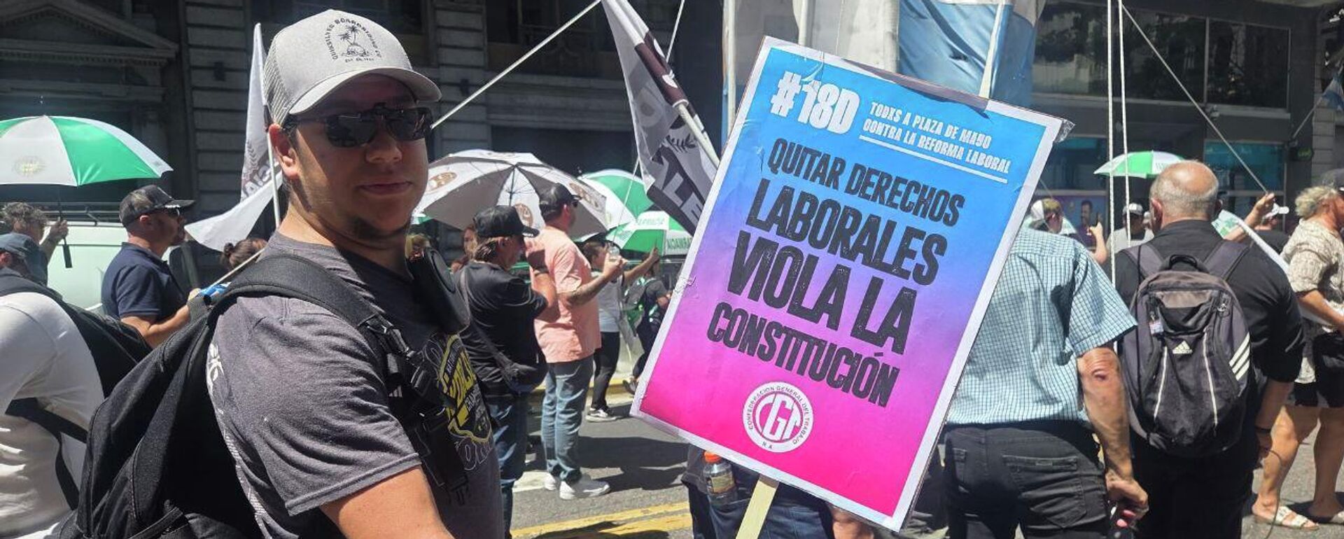 Manifestación sindicalista en Buenos Aires, Argentina. - Sputnik Mundo, 1920, 18.12.2025