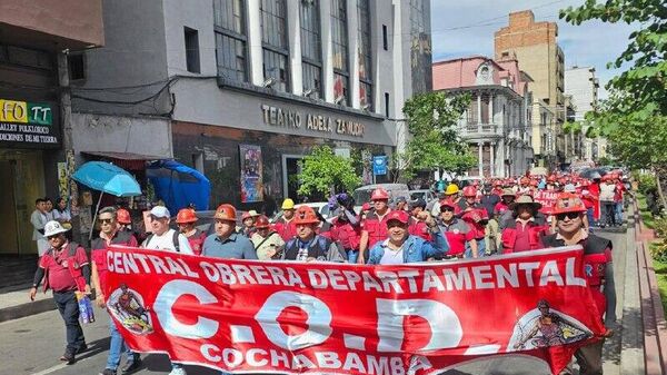 El sindicato, uno de los más importantes de Bolivia, dio a conocer la huelga general, así como diversas manifestaciones a lo largo de la nación sudamericana - Sputnik Mundo