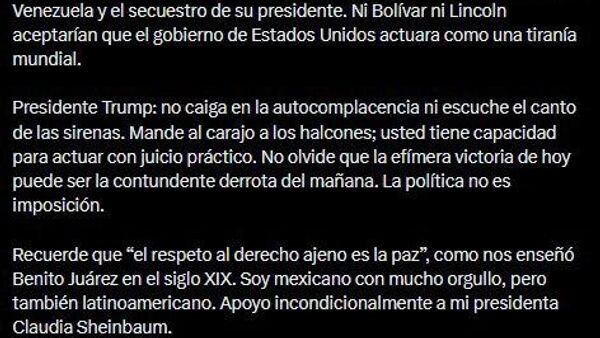 Ni Bolívar ni Lincoln aceptarían que el Gobierno de EEUU actuara como una tiranía mundial: López Obrador - Sputnik Mundo