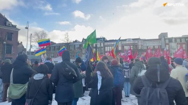 ‼América Latina no pertenece a EEUU: holandeses salen a manifestarse en apoyo a Venezuela - Sputnik Mundo