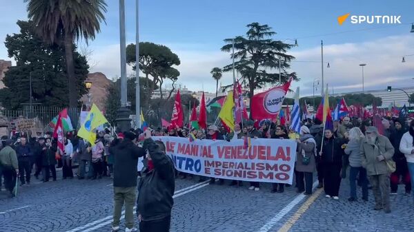 🪧 Roma se moviliza por Venezuela: se celebra una multitudinaria protesta contra las acciones de EEUU - Sputnik Mundo