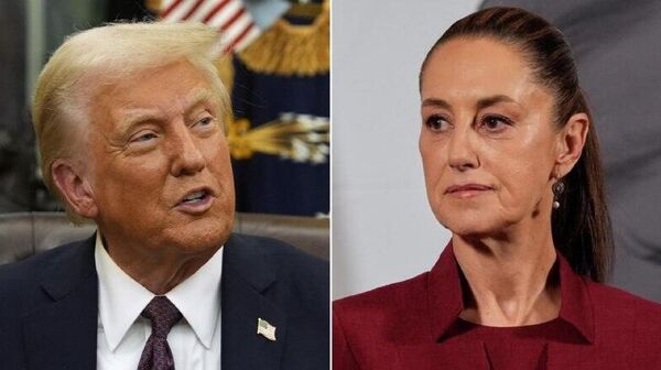 La cooperación es el foco de la llamada entre Sheinbaum y Trump - Sputnik Mundo