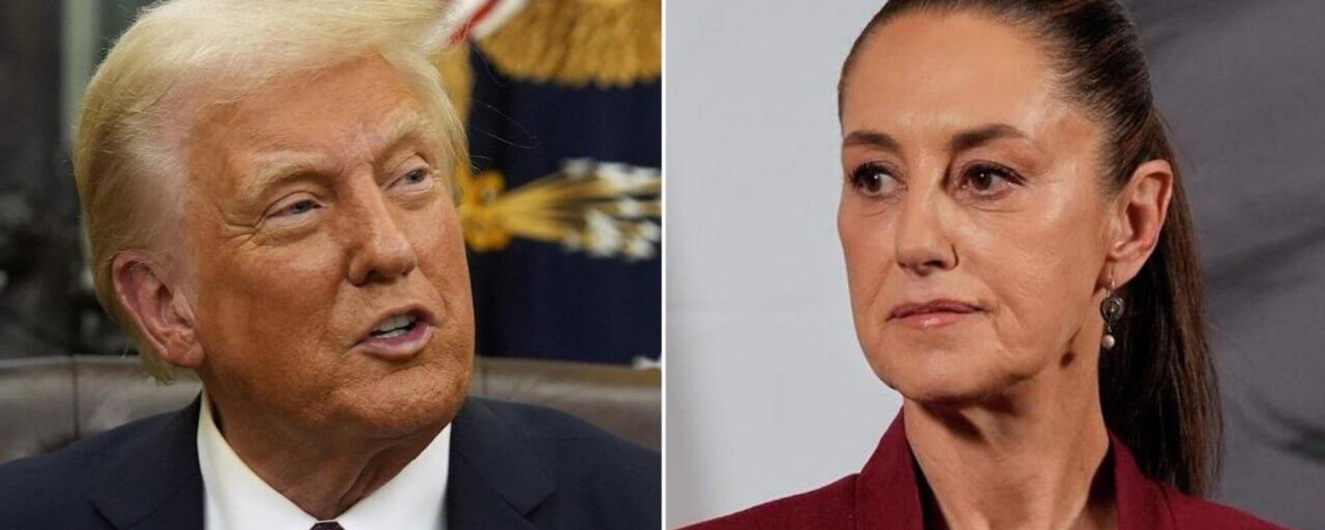 El presidente de EEUU, Donald Trump, y la presidente de México, Claudia Sheinbaum - Sputnik Mundo, 1920, 24.09.2026
