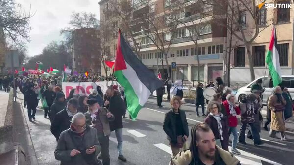 ‼ Yanquis fuera de América Latina: Madrid protesta contra el imperialismo ‼ Yanquis fuera de América Latina: Madrid protesta contra el imperialismo - Sputnik Mundo