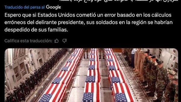 Espero que ya se hayan despedido de sus familias: Irán lanza una advertencia a los militares estadounidenses - Sputnik Mundo