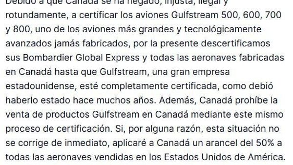 EEUU intensifica sus amenazas comerciales contra Canadá - Sputnik Mundo