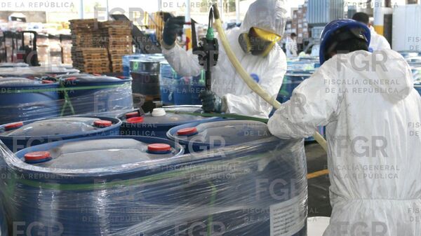 Precursores químicos incautados por la Fiscalía General de la República de México - Sputnik Mundo