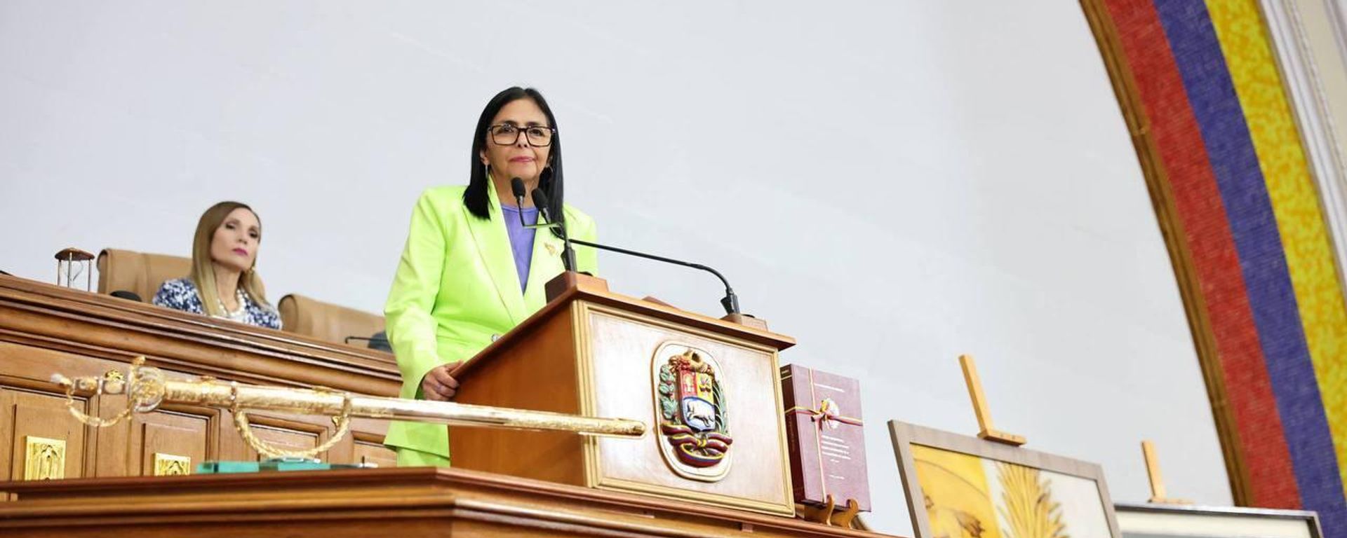 La presidenta encargada de Venezuela, Delcy Rodríguez - Sputnik Mundo, 1920, 22.07.2026