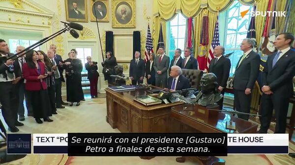 Petro se volvió muy amable, dice Trump previo a la reunión con su homólogo de Colombia - Sputnik Mundo
