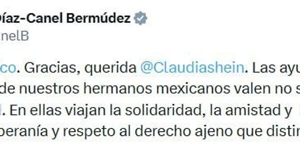 Díaz-Canel agradece a Sheinbaum el envío de ayuda humanitaria a Cuba - Sputnik Mundo