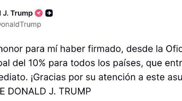 Arancel global de 10% impuesto por EEUU entrará en vigor a finales de mes - Sputnik Mundo