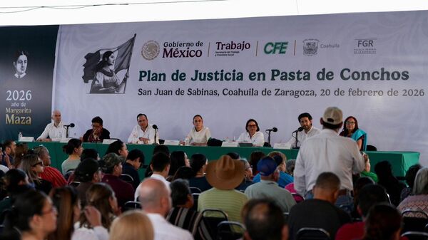 Presentación del Plan de Justicia en Pasta de Conchos - Sputnik Mundo