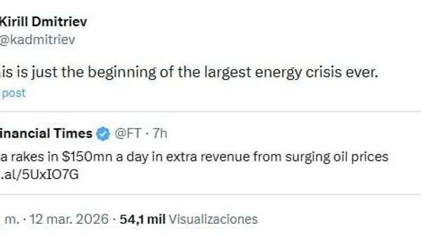 Enviado especial ruso advierte sobre la mayor crisis energética de la historia - Sputnik Mundo