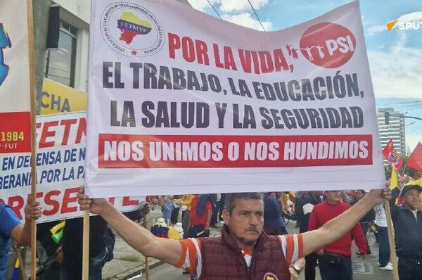 🪧 Protestan en Ecuador contra acuerdo para permitir jornadas laborales de hasta 10 horas al día - Sputnik Mundo